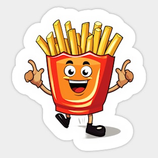 Cute French Fries T-Shirt Sticker